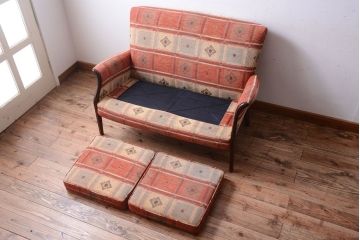 ヴィンテージ家具　イギリスビンテージ　Parker Knoll(パーカーノール)　おしゃれなラブソファ(2人掛けソファ)