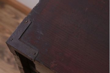 アンティーク家具　古民具・骨董　明治〜大正　前面黒漆のアンティーク庄内箪笥