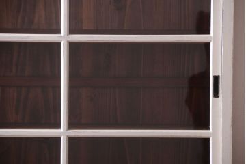 アンティーク家具　アンティークペイント　古い木の重ね戸棚(収納棚)