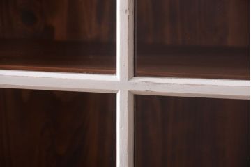 アンティーク家具　アンティークペイント　古い木の重ね戸棚(収納棚)