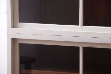 アンティーク家具　アンティークペイント　古い木の重ね戸棚(収納棚)