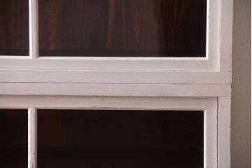 アンティーク家具　アンティークペイント　古い木の重ね戸棚(収納棚)