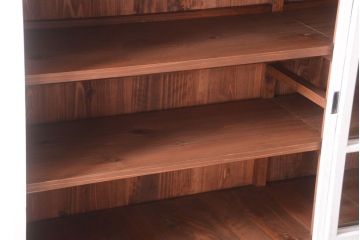 アンティーク家具　アンティークペイント　古い木の重ね戸棚(収納棚)