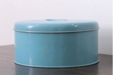 アンティーク雑貨　イギリスビンテージ　かわいいケーキ缶(丸型小物入れ)
