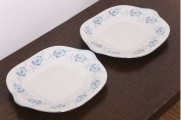イギリスビンテージ　AYNSLEY(エインズレイ)　Las Palmas(ラス・パルマス) プレート2点セット(洋食器)