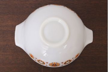 アンティーク雑貨　イギリスビンテージ　JAJ　パイレックス　Toledo(トレド)シリーズ　ミルクガラス　シンデレラボウル3点セット(洋食器)