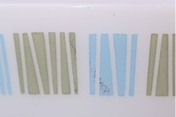 イギリスビンテージ　JAJ　パイレックス　Matchmaker(マッチメーカー)シリーズ　ミルクガラスのカップ&ソーサー&プレート(トリオ)3客セット(洋食器)(1)
