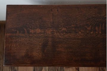 レトロ家具　昭和レトロ　シンプル!古い木の横長平机(1)(コンソールテーブル)