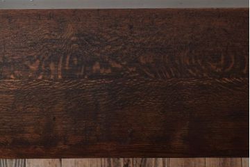 レトロ家具　昭和レトロ　シンプル!古い木の横長平机(1)(コンソールテーブル)