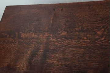 レトロ家具　昭和レトロ　シンプル!古い木の横長平机(1)(コンソールテーブル)