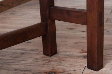 レトロ家具　昭和レトロ　シンプル!古い木の横長平机(1)(コンソールテーブル)