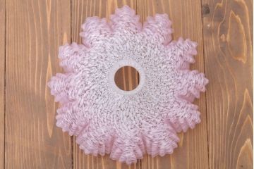 フランスアンティーク　フリルシェードのかわいいペンダントライト(天井照明)