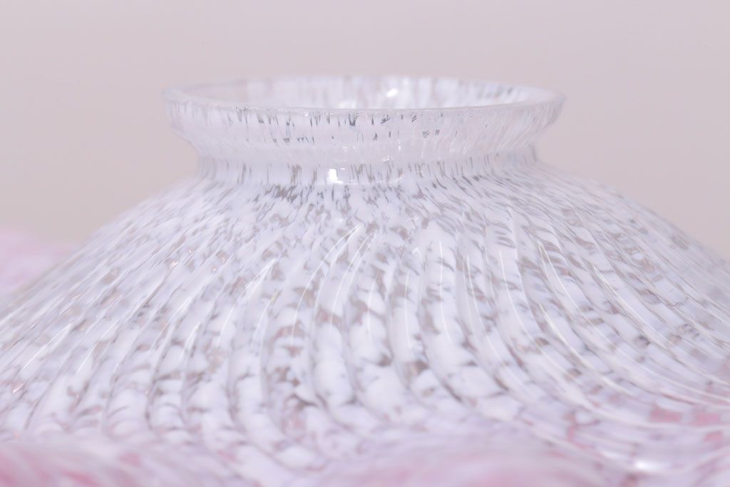 フランスアンティーク　フリルシェードのかわいいペンダントライト(天井照明)