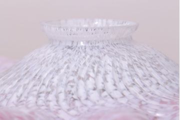 フランスアンティーク　フリルシェードのかわいいペンダントライト(天井照明)