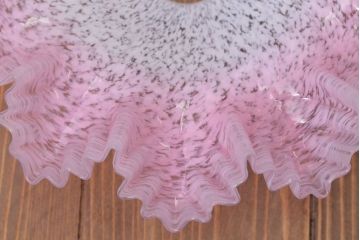 フランスアンティーク　フリルシェードのかわいいペンダントライト(天井照明)