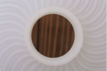 フランスアンティーク　フリルシェードのかわいいペンダントライト(ホワイト)