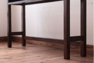 レトロ家具　昭和レトロ　シンプル!古い木の横長平机(2)(コンソールテーブル)