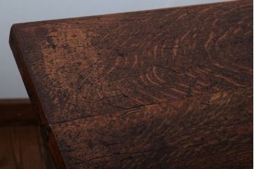 レトロ家具　昭和レトロ　シンプル!古い木の横長平机(2)(コンソールテーブル)