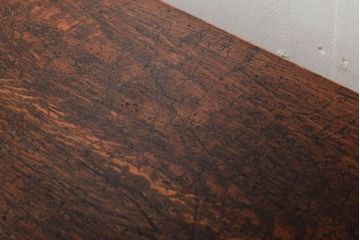 レトロ家具　昭和レトロ　シンプル!古い木の横長平机(2)(コンソールテーブル)