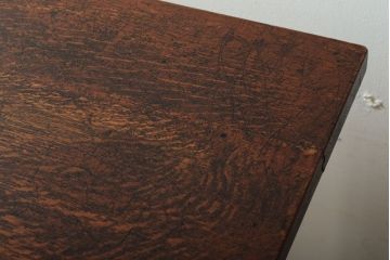 レトロ家具　昭和レトロ　シンプル!古い木の横長平机(2)(コンソールテーブル)