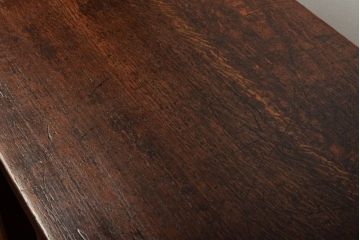 レトロ家具　昭和レトロ　シンプル!古い木の横長平机(2)(コンソールテーブル)