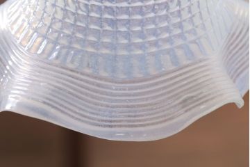 イギリスアンティーク　可愛らしいフリルシェードのペンダントライト(3)