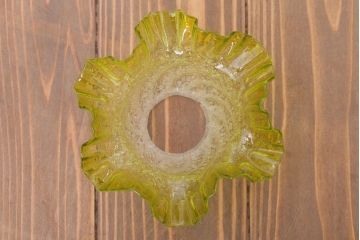 イギリスアンティーク　フリルシェードの古いペンダントライト(1)