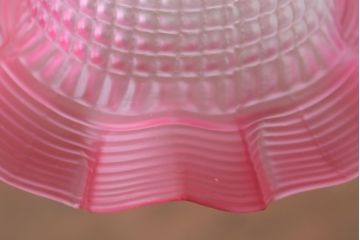 アンティーク　フリルシェードの古いペンダントライト(2)