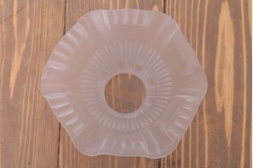 イギリスアンティーク　可愛らしいフリルシェードのペンダントライト(2)