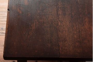 レトロ家具　昭和レトロ　シンプル!古い木の横長平机(3)(コンソールテーブル)