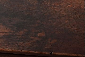 レトロ家具　昭和レトロ　シンプル!古い木の横長平机(3)(コンソールテーブル)