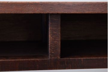 レトロ家具　昭和レトロ　シンプル!古い木の横長平机(3)(コンソールテーブル)