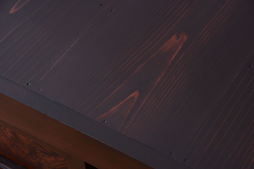 アンティーク家具　和製アンティーク　五尺　大正〜明治期の古いローボード(水屋箪笥、テレビ台、キャビネット、収納棚)