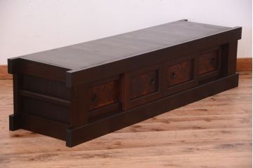 アンティーク家具　和製アンティーク　五尺　大正〜明治期の古いローボード(水屋箪笥、テレビ台、キャビネット、収納棚)