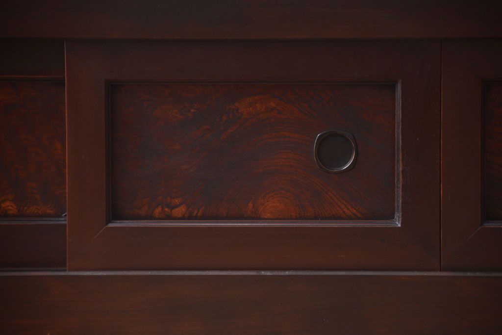 アンティーク家具　和製アンティーク　五尺　大正〜明治期の古いローボード(水屋箪笥、テレビ台、キャビネット、収納棚)