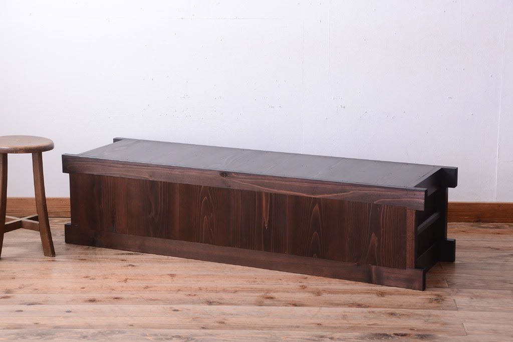 アンティーク家具　和製アンティーク　五尺　大正〜明治期の古いローボード(水屋箪笥、テレビ台、キャビネット、収納棚)