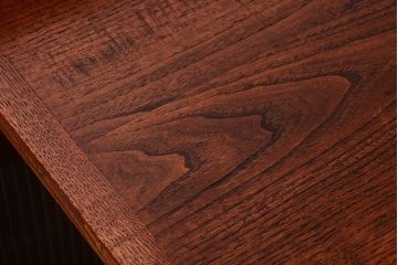 レトロ家具　昭和レトロ　古い木のモールガラス戸収納棚(サイドキャビネット)