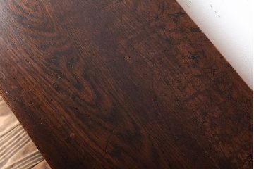 レトロ家具　昭和レトロ　古い木のシンプルな横長平机(コンソールテーブル)