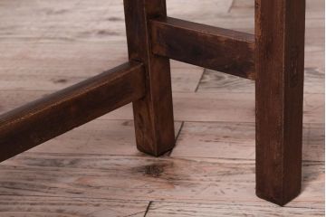 レトロ家具　昭和レトロ　古い木のシンプルな横長平机(コンソールテーブル)