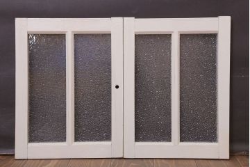 ペイント　ダイヤガラス入りの引き戸2枚セット(窓)