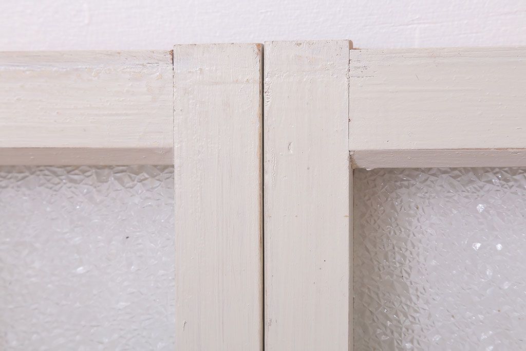 ペイント　ダイヤガラス入りの引き戸2枚セット(窓)