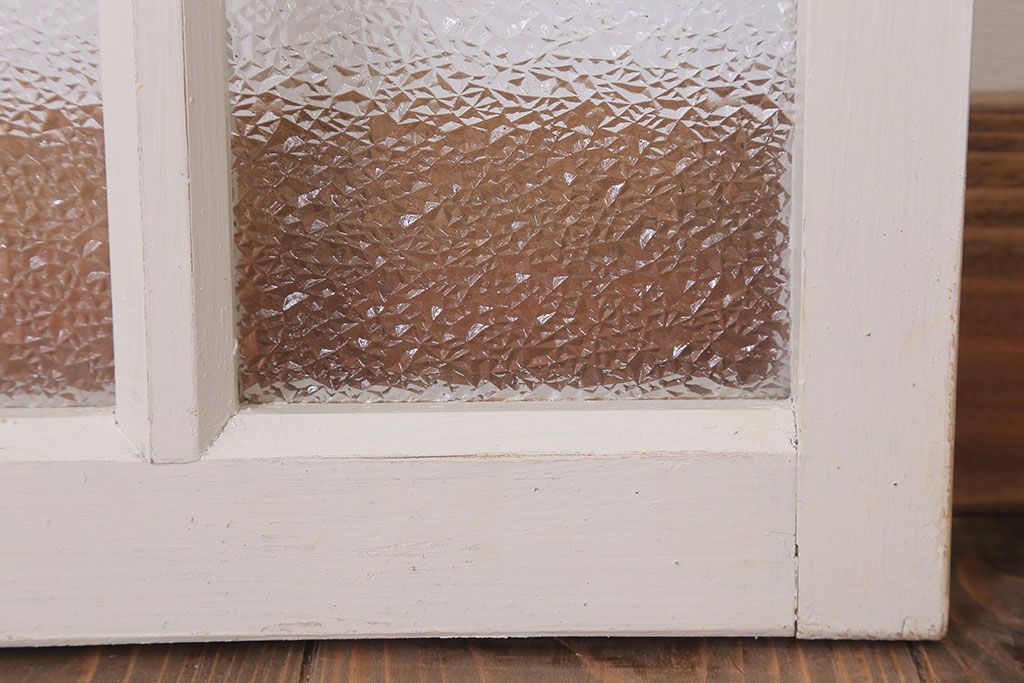 ペイント　ダイヤガラス入りの引き戸2枚セット(窓)