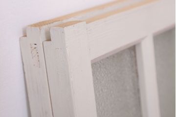 ペイント　ダイヤガラス入りの引き戸2枚セット(窓)