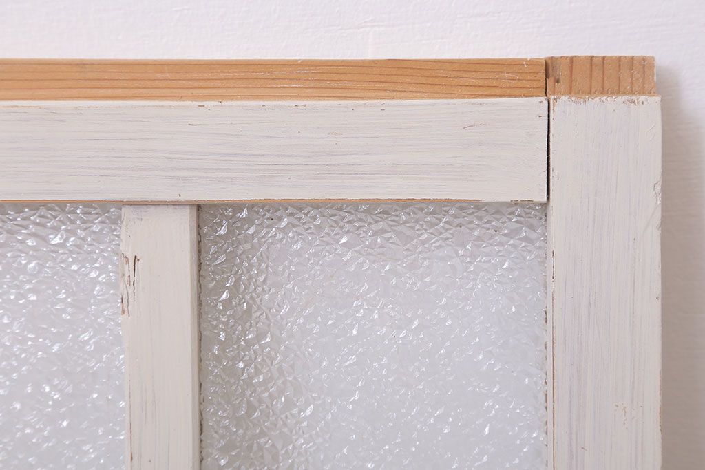 ペイント　ダイヤガラス入りの引き戸2枚セット(窓)