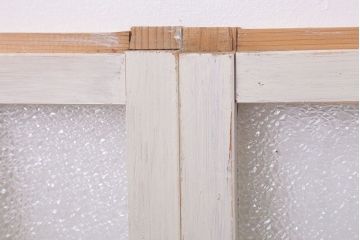 ペイント　ダイヤガラス入りの引き戸2枚セット(窓)