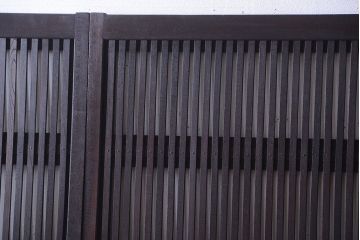 和製アンティーク　総欅材!最高級格子戸(引き戸、建具)4枚セット