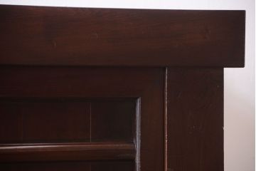 アンティーク家具　古民具・骨董　五尺　横桟戸の古い高級水屋箪笥ローボード(リビングボード・テレビボード)