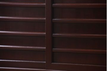 アンティーク家具　古民具・骨董　五尺　横桟戸の古い高級水屋箪笥ローボード(リビングボード・テレビボード)