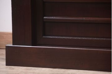 アンティーク家具　古民具・骨董　五尺　横桟戸の古い高級水屋箪笥ローボード(リビングボード・テレビボード)