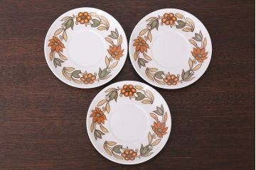 イギリスビンテージ　Susie Cooper(スージークーパー)　ART NOUVEAU(アールヌーボー)シリーズ　ブラウン　カップ&ソーサー3客セット(1)(洋食器)
